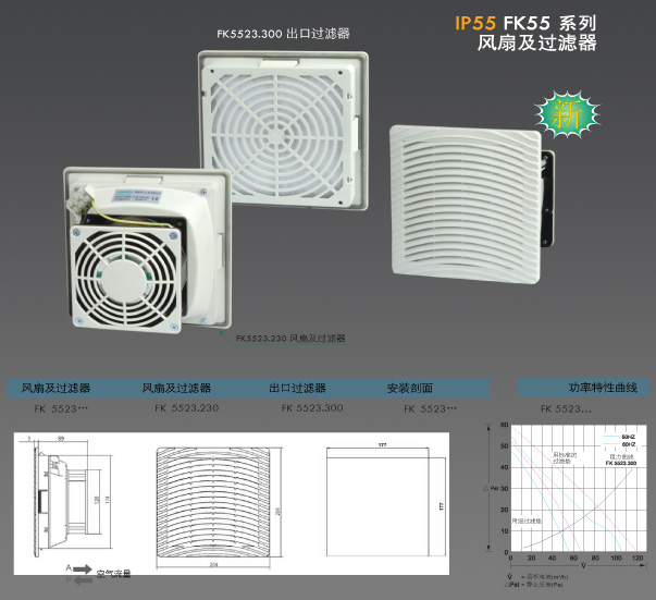 FK5523 FK55系列风扇及过滤器